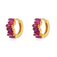 Mini Créoles Zircon Colorées — 16 Coloris au Choix | Personnalisables