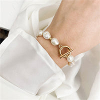 Bracelet Perles Baroques & Fermoir OT Doré — Romantique Chic