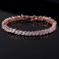 Bracelet Zircon Multicolore — Or Rose & Cristal | Finition Bicolore Luxe