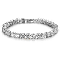 Bracelet Tennis Homme — Zircons Diamant & Acier Premium