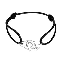 Bracelet Couple Cordon & Charm Menottes — Symbole de Complicité
