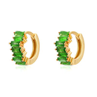 Mini Créoles Zircon Colorées — 16 Coloris au Choix | Personnalisables