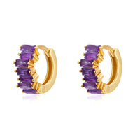Mini Créoles Zircon Colorées — 16 Coloris au Choix | Personnalisables