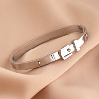 Bracelet Tennis Larme de Cristal — Or & Acier Inoxydable