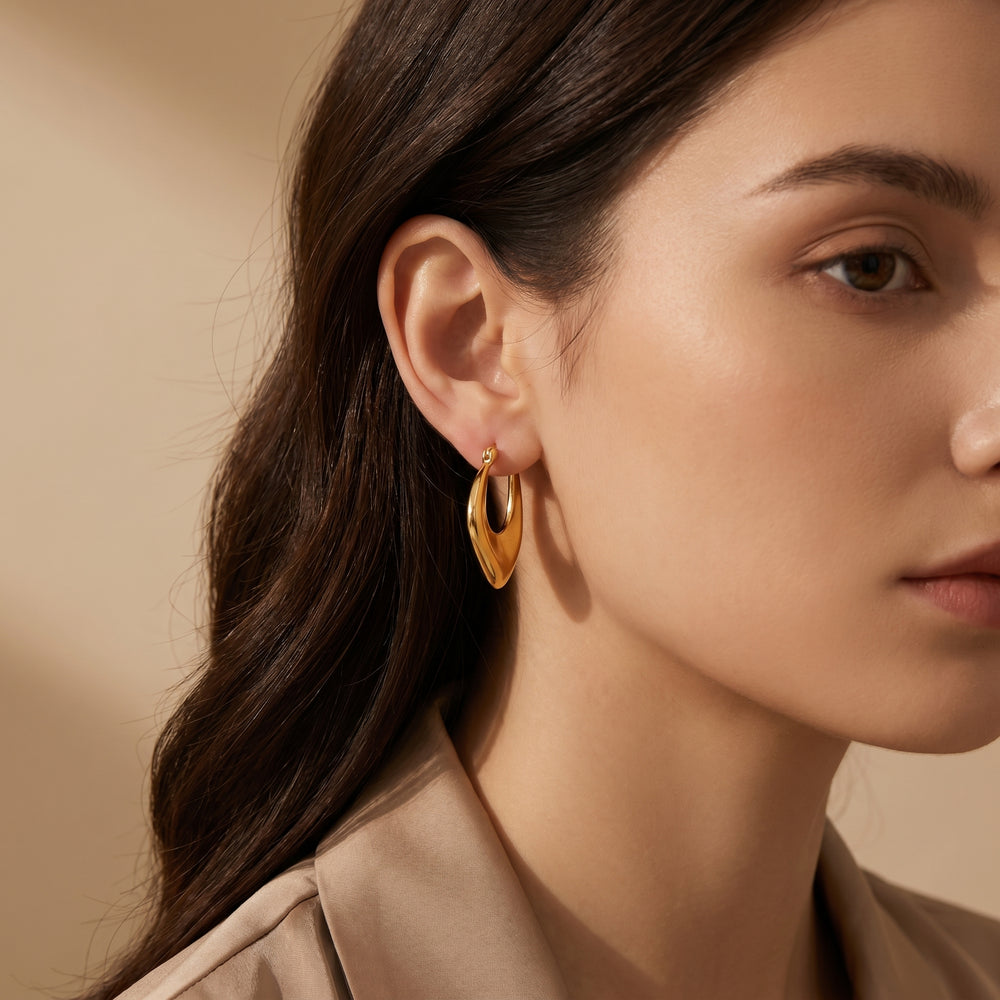 Créoles Géométriques Minimalistes — Or & Argent | Everyday Luxe