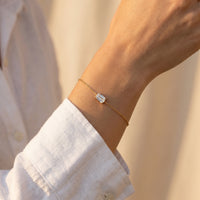 Bracelet Titane Fin & Zircon — Luxe Discret | 2 Formes de Cristaux