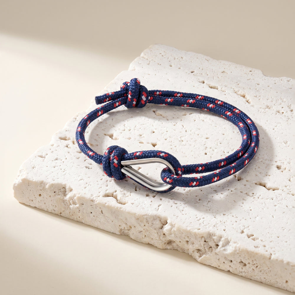 Bracelet Marin Tressé Ancre — Unisexe | 11 Coloris au Choix