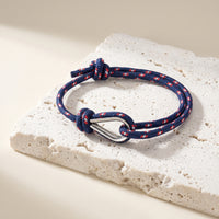 Bracelet Marin Tressé Ancre — Unisexe | 11 Coloris au Choix