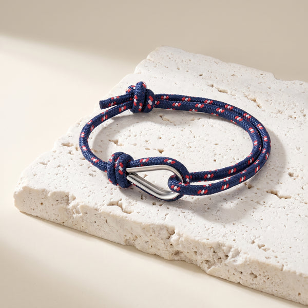 Bracelet Marin Tressé Ancre — Unisexe | 11 Coloris au Choix