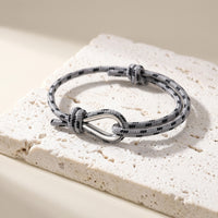 Bracelet Marin Tressé Ancre — Unisexe | 11 Coloris au Choix