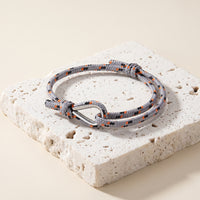 Bracelet Marin Tressé Ancre — Unisexe | 11 Coloris au Choix