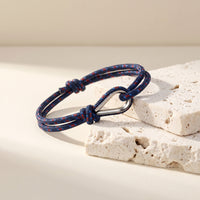 Bracelet Marin Tressé Ancre — Unisexe | 11 Coloris au Choix