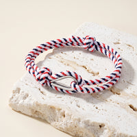Bracelet Marin Tressé Ancre — Unisexe | 11 Coloris au Choix