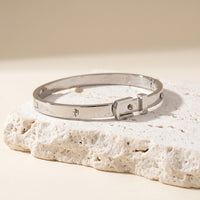 Bracelet Tennis Larme de Cristal — Or & Acier Inoxydable