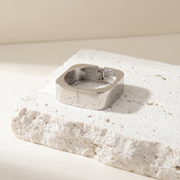 Manchette Géométrique Miroir — Or, Argent Brossé & Or Blanc