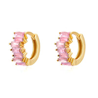 Mini Créoles Zircon Colorées — 16 Coloris au Choix | Personnalisables