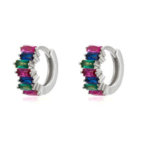Mini Créoles Zircon Colorées — 16 Coloris au Choix | Personnalisables