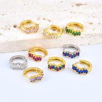 Mini Créoles Zircon Colorées — 16 Coloris au Choix | Personnalisables